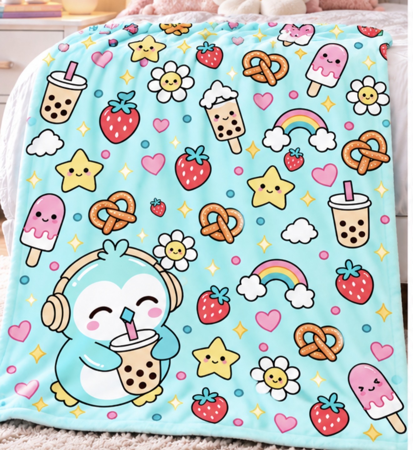 Pretzel the Penguin Blanket squishy PretziPal plush