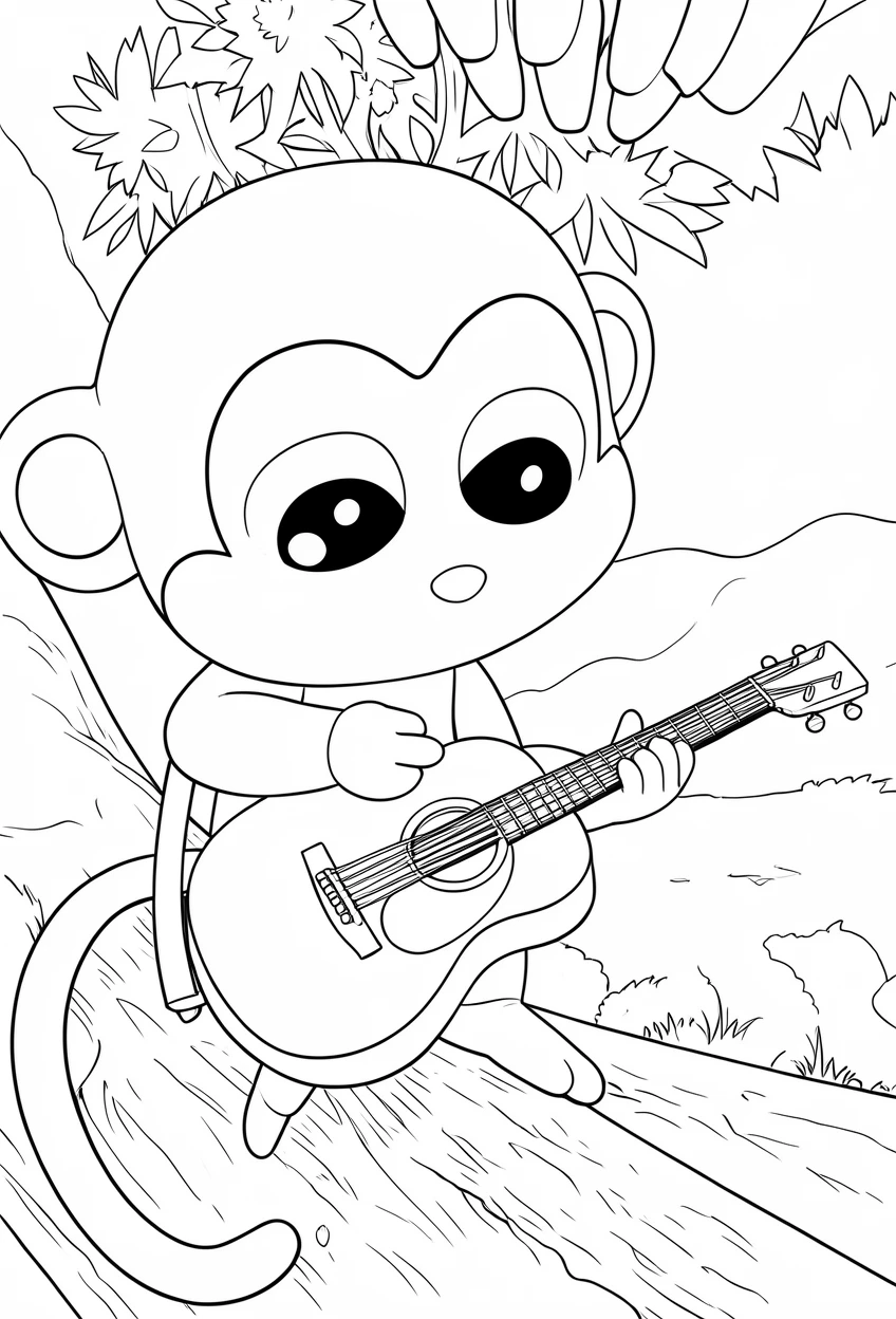 Monkey & Guitar