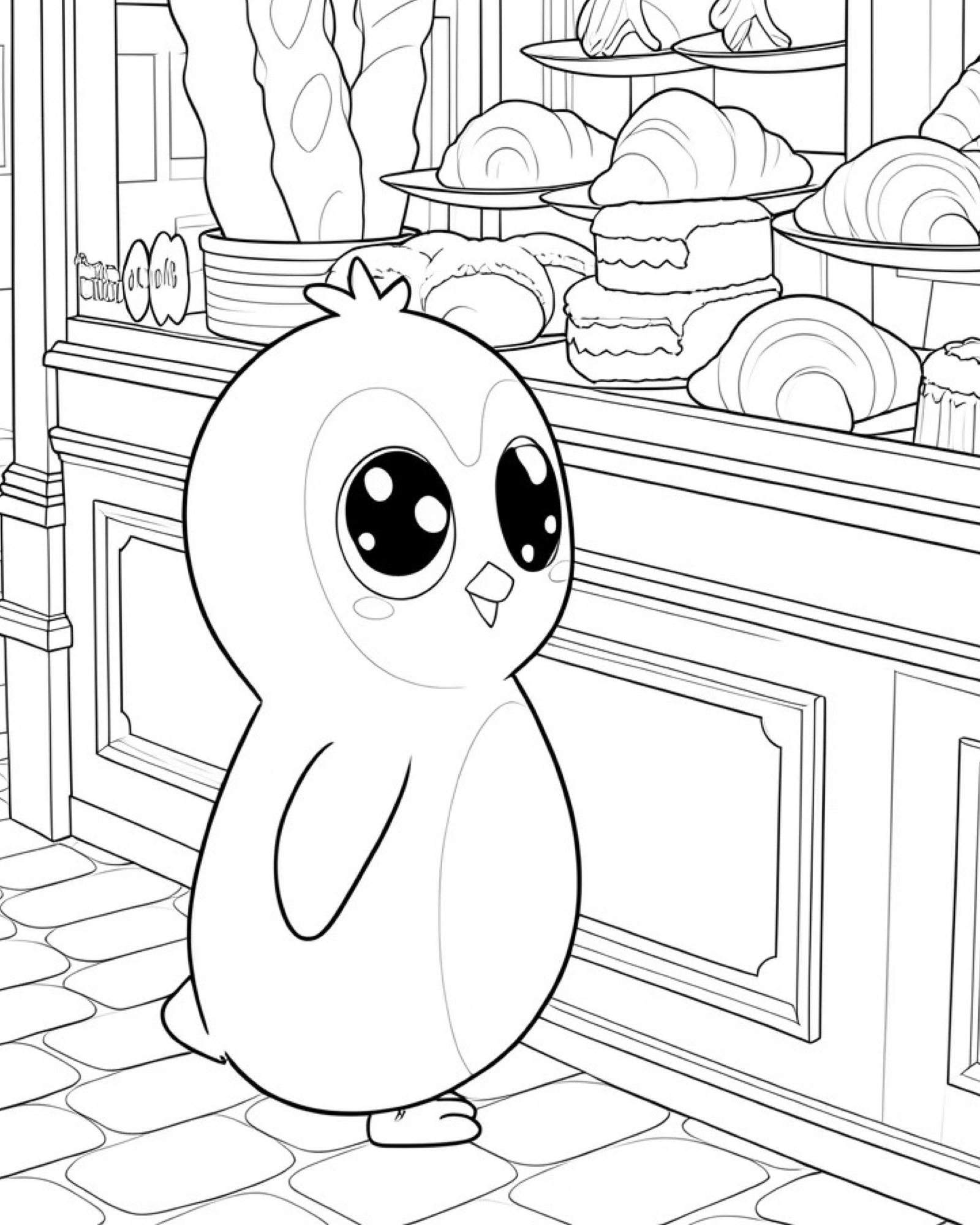 Penguin at the Bakery