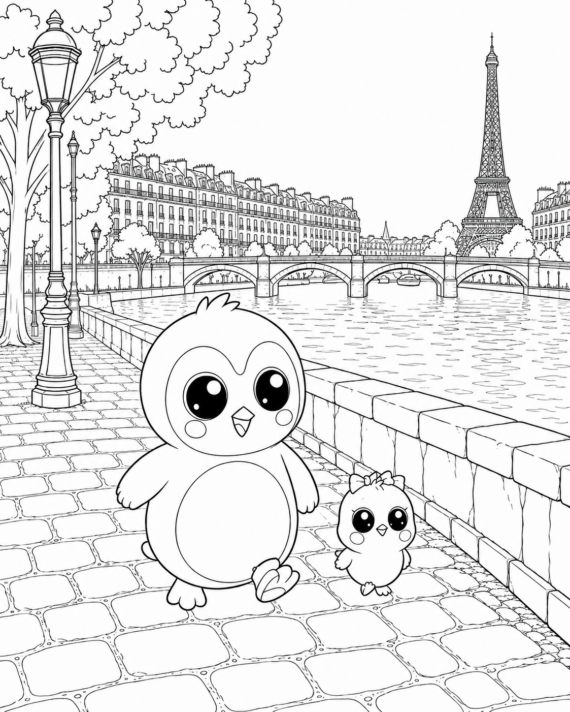 Penguin & Chick in Paris